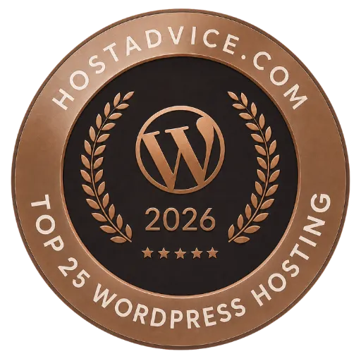 HostAdvice Top 25 WordPress Hosting 2026
